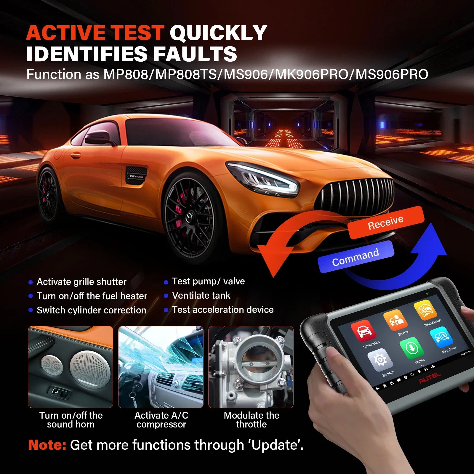 Autel MaxiCOM MK808KBT Pro Bidirectional Diagnostic Scan Tool