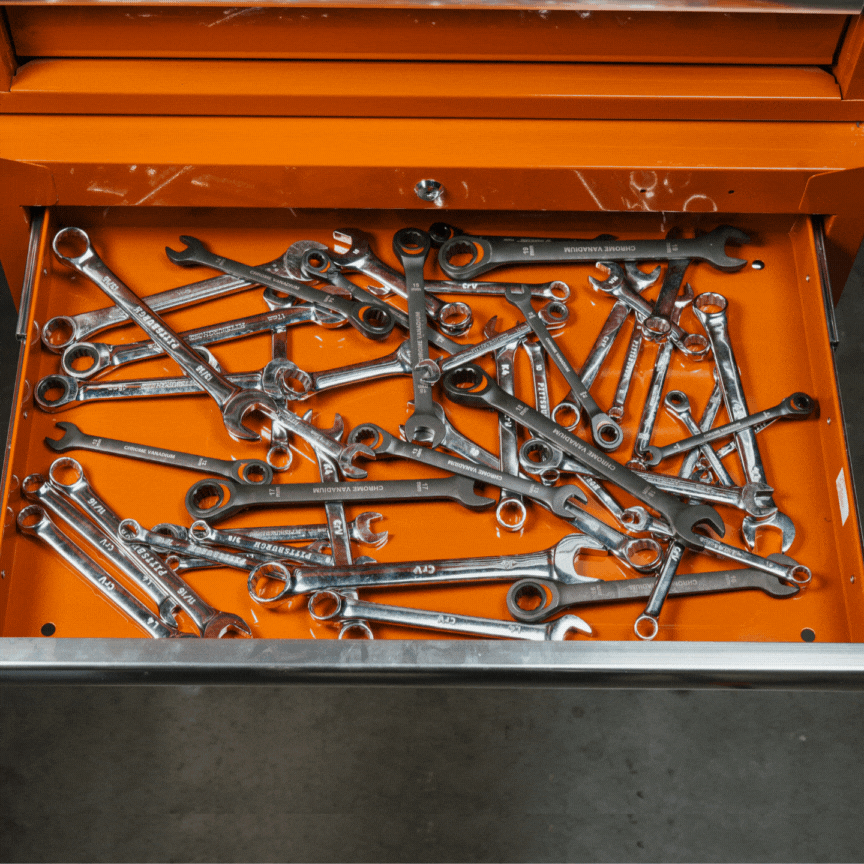 Toolbox Widget Vertical Magnetic Wrench Organizer