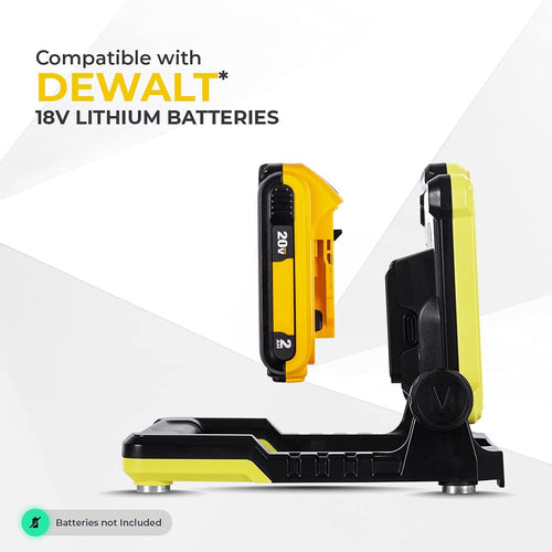 FLUD 3500 magnetic LED work light compatible with DeWalt 20V batteries
