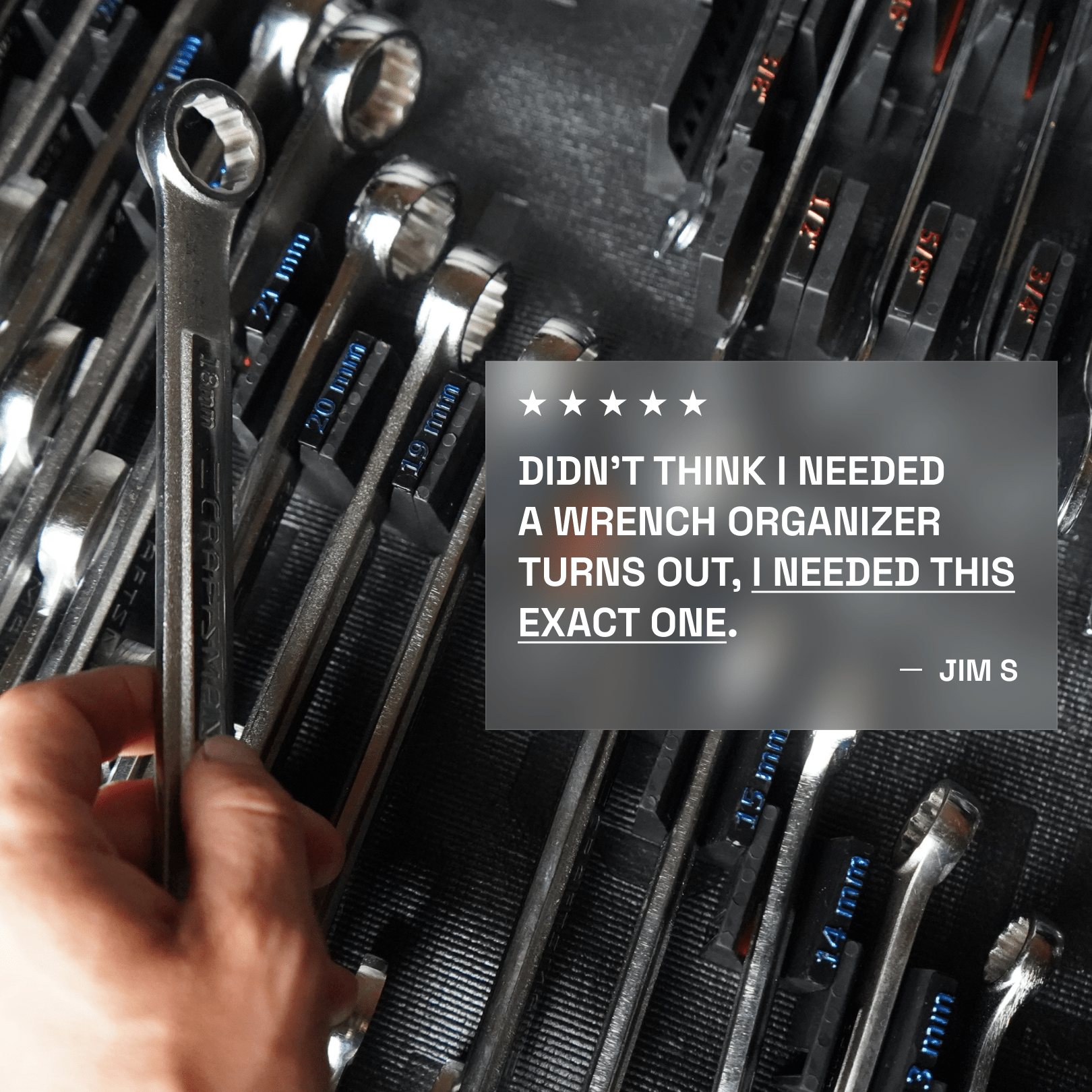 Toolbox Widget Vertical Magnetic Wrench Organizer